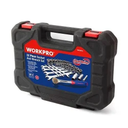WORKPRO WP202528 3/8’’ Metrik/İnç 32 Parça Cr-V Profesyonel Lokma ve Kombine Anahtar Takımı