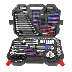 WORKPRO WP202533 1/4’ 3/8’’ 1/2’ 123 Parça Cr-V Metrik Ağır Hizmet Lokma ve Kombine Anahtar Takımı
