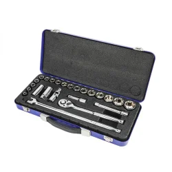 WORKPRO WP202564 1/2’ Cr-V 24 Parça Metrik Ağır Hizmet Lokma Takımı