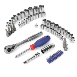 WORKPRO WP202566 1/4’ 3/8’’ Metrik/İnç 63 Parça Cr-V Profesyonel Lokma Takımı