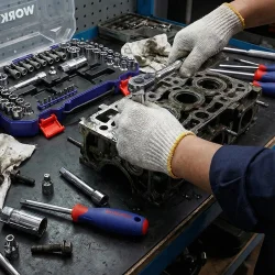 WORKPRO WP202566 1/4’ 3/8’’ Metrik/İnç 63 Parça Cr-V Profesyonel Lokma Takımı