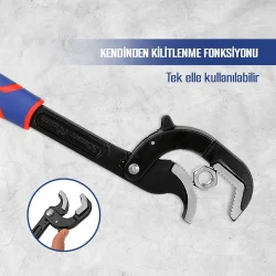 WORKPRO WP202574 2 Parça Otomatik Kilitlemeli Çok Fonksiyonlu Profesyonel Boru Anahtarı/ Levye Seti