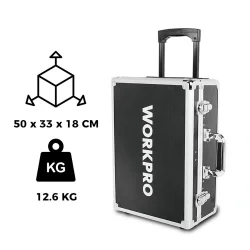 WORKPRO WP209089 145 Parça CR-V Profesyonel El Aleti Tamir Seti Tamir Bakım Çantası