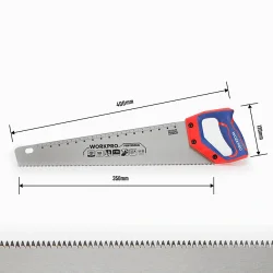WORKPRO WP215035 350mm SK5 7 TPI Ağır Hizmet Tipi El Testeresi