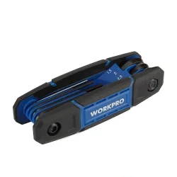 WORKPRO WP222028 8 Parça CR-V Metrik Çakı Tipi Profesyonel Allen Anahtar Takımı