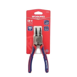 WORKPRO WP231151 180MM CR-V Eğri Uçlu Yaylı Profesyonel Dış Segman Pensesi