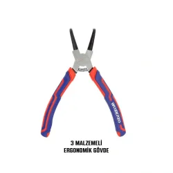 WORKPRO WP231153 180MM Cr-V Eğri Uçlu Yaylı Profesyonel Dış Segman Pensesi
