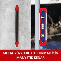 WORKPRO WP262027 225MM Manyetik Şoka Dayanıklı Torpedo Su Terazisi