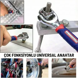 WORKPRO WP272018 8 IN 1 Mafsallı Çok Fonksiyonlu Profesyonel Lokma Anahtarı