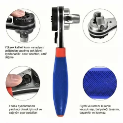 WORKPRO WP272063 7-22mm CR-V Profesyonel Ayarlanabilir 200mm Cırcır Anahtar