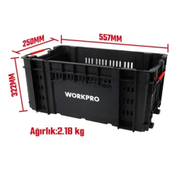 WORKPRO WP283028 46Lt 55,7x32,2x25cm Üstü Açık Profesyonel Takım Çantası