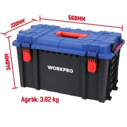 WORKPRO WP283031 38Lt 56x34x33cm Kilitli Profesyonel Takım Çantası