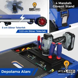 WORKPRO WP289020 150Kg 4’ü 1 Arada Tekerlekli Çok Amaçlı Profesyonel Çalışma Tezgâhı