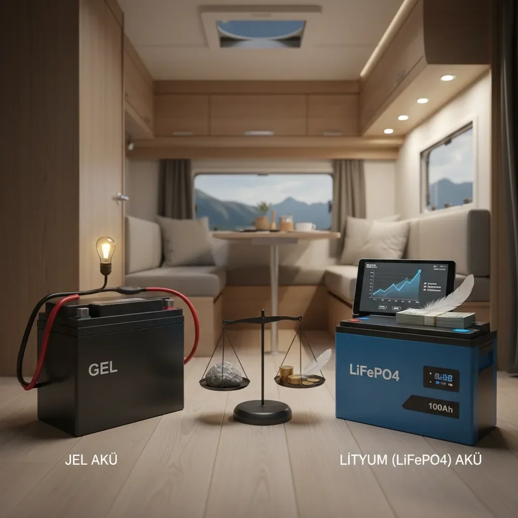 Jel Akü vs Lityum (LiFePO4) Akü Karavan İçin Hangisi Daha Karlı Bir Yatırım?