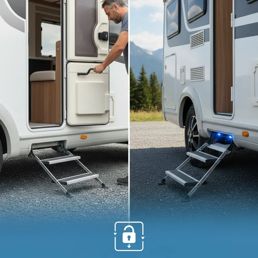 Karavan Basamağı Seçimi Manuel mi, Elektrikli mi? Otomatik Kapanma Neden Önemli?