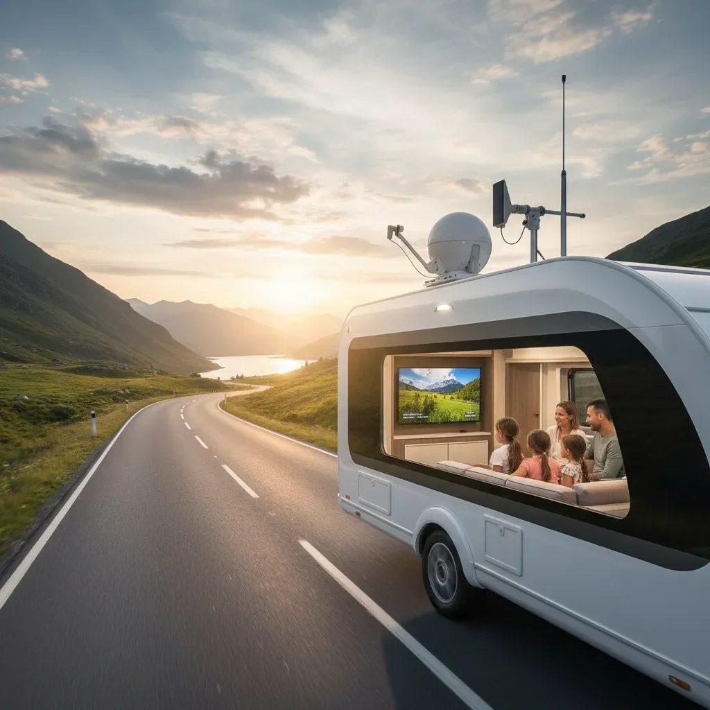 Karavan Tipi TV ve Uydu Sistemleri Hareket Halinde Kesintisiz Eğlence
