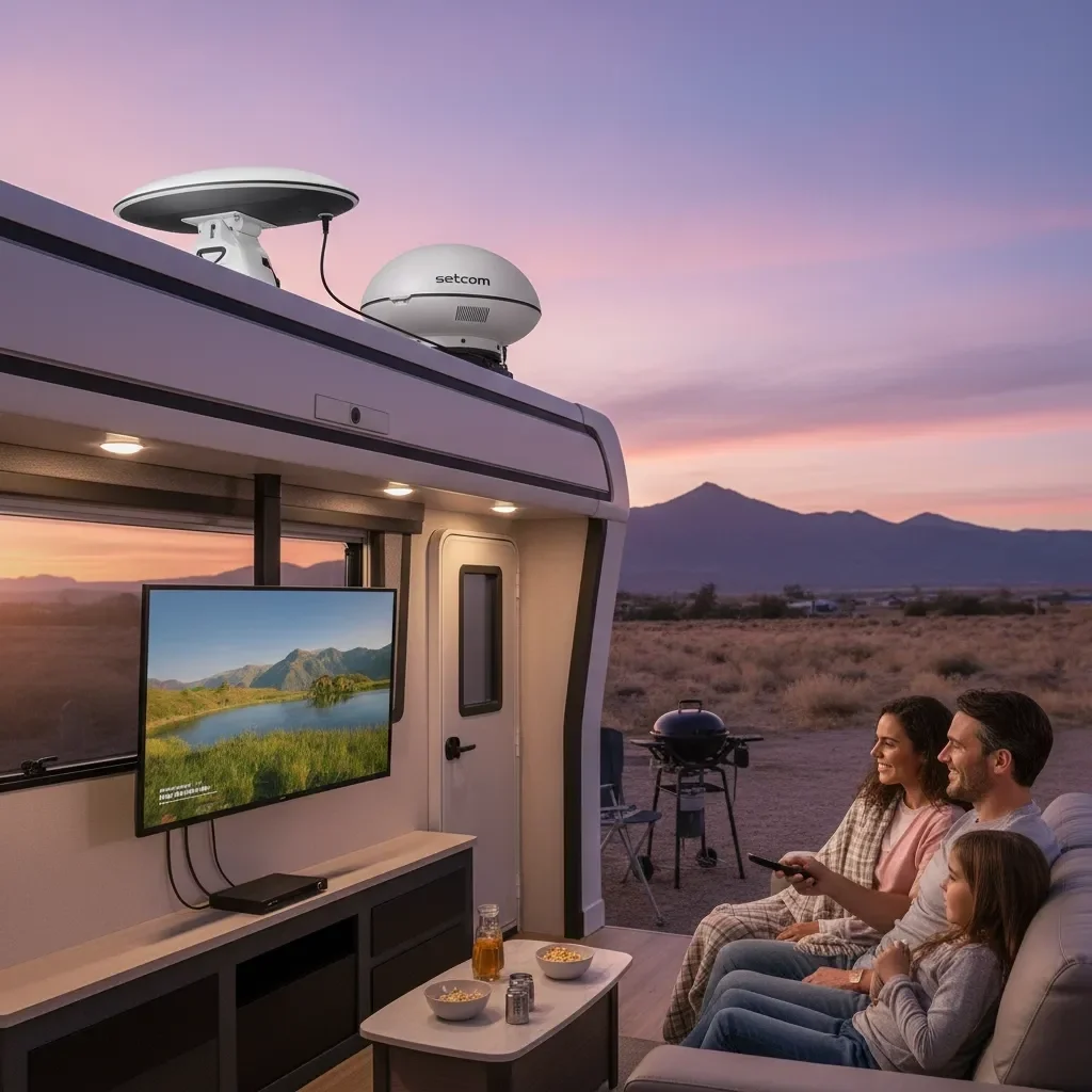 Neta ve Setcom Mobil Uydu Antenleri ile Karavanda Kesintisiz TV Keyfi