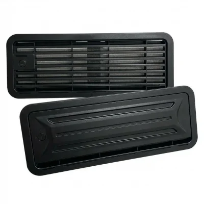 Arnedo 48x18,5 Buzdolabı Havalandırma Kapağı Menfez Kış Kapaklı Kilitli Siyah