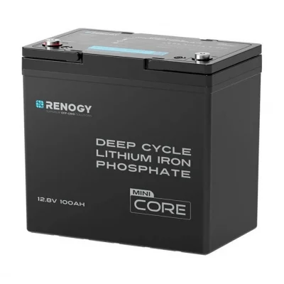 Renogy 12V 100Ah Core Mini Lityum Akü - Ultra Kompakt LiFePO4