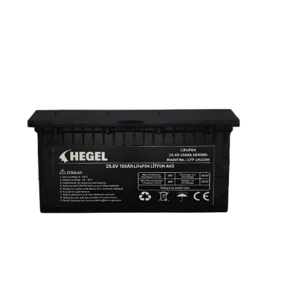 HEGEL LİFEPO4 LİTYUM AKÜ 25.6V 150AH 3840Wh BLUETOOTHLU