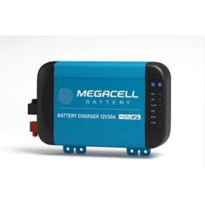 Megacell 12V 30A Akıllı Şebeke Şarj Cihazı - LiFePO4 Uyumlu