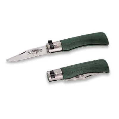 Old Bear 15 Cm Lamine Yeşil Ahşap Sap 6 Xs Çakı