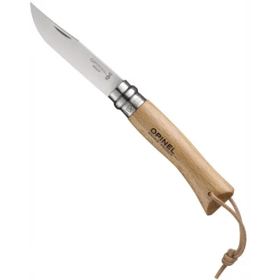 Opinel Inox 7 No Ahşap Deri Askılı Çakı (001372)
