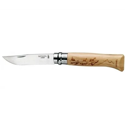 Opinel Inox Gurgen Saplı İşlemelii 8 No Çakı (001361)