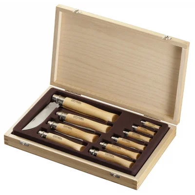 Opinel Inox Kayin Saplı 10 Lu Çakı Seti (No:2-12)