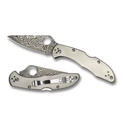 Spyderco Delica Titanium Damascus Çakı