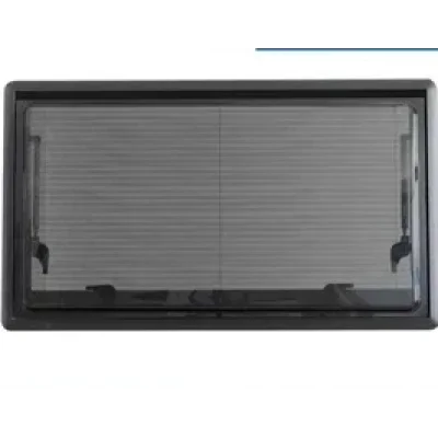 SUGA 110x45 cm Çift Akrilik Amortisörlü Karavan Cam Pencere Sineklik & Güneşlikli