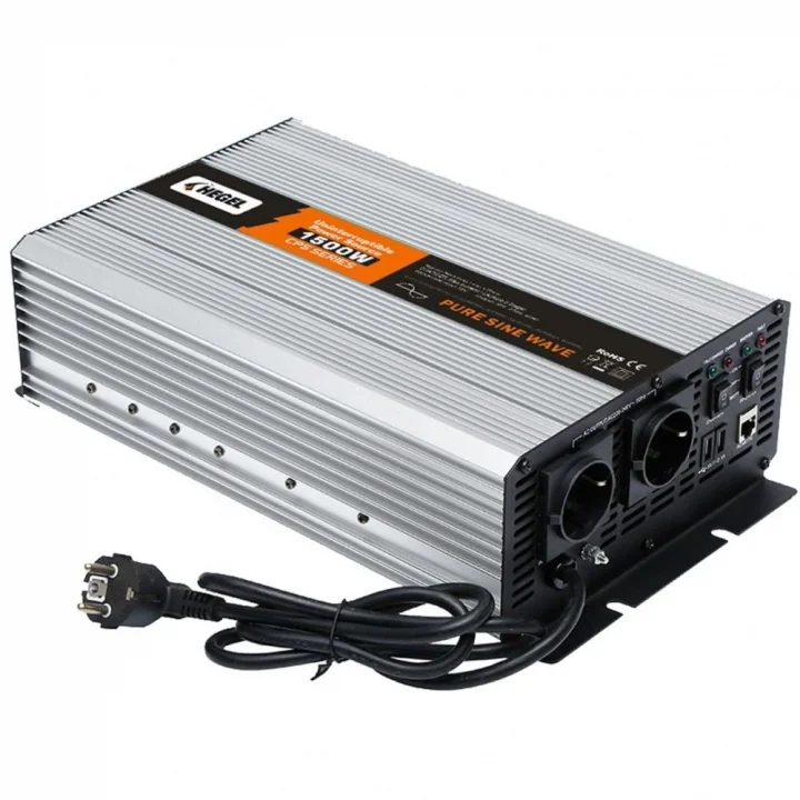 1500 WATT 12 VOLT TAM SİNÜS İNVERTER AC 220V ŞARJLI - HEGEL