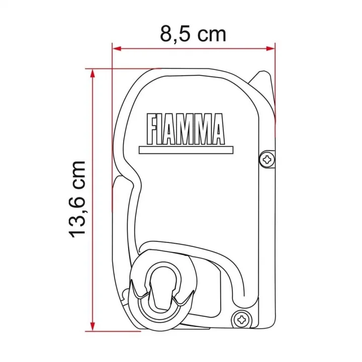 Fiamma F45s Duvar Montajlı Karavan Tentesi 260 - Siyah