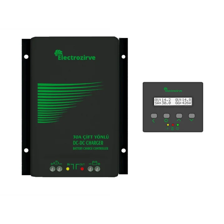 30A Dc-Dc Bidirection Charger Akü Şarj Kontrol+Ekran