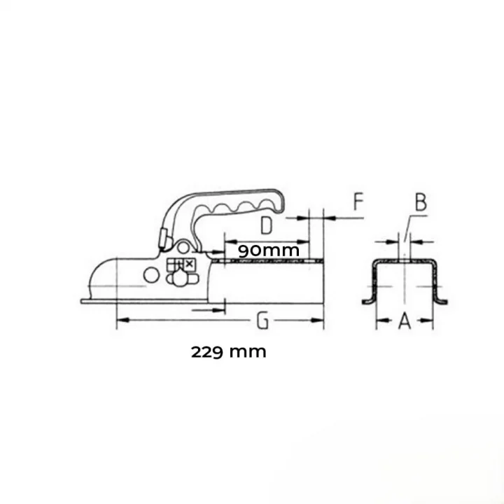 50 mm Dörtköşe 750 kg Kare Kaplin K7,5-NN3