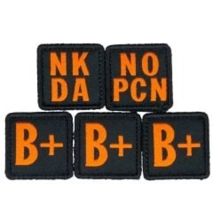 5.11 Blood Type Patch Kit B Positive