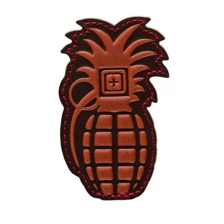 5.11 Pineapple Grenade Leather Bomb Patch