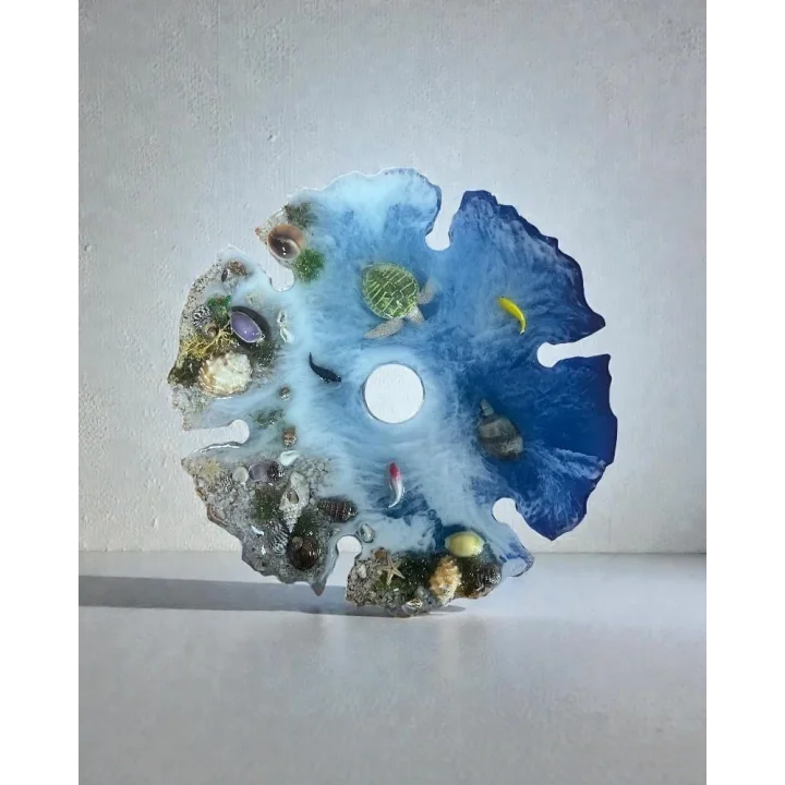 6LI Şarap Kadehi Tutucu(Kaplumbağalı Deniz Temalı)