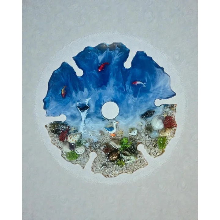 6LI Şarap Kadehi Tutucu(Ördekli Deniz Temalı)