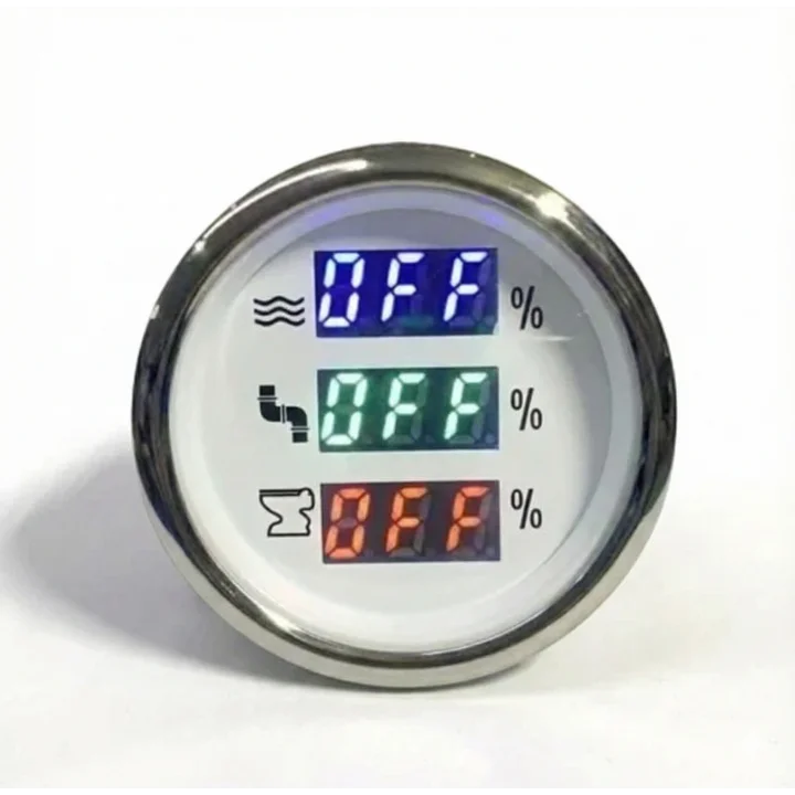 Temiz, Pis ve Gri Su Göstergesi Boş Dolu Depo Alarmlı Beyaz