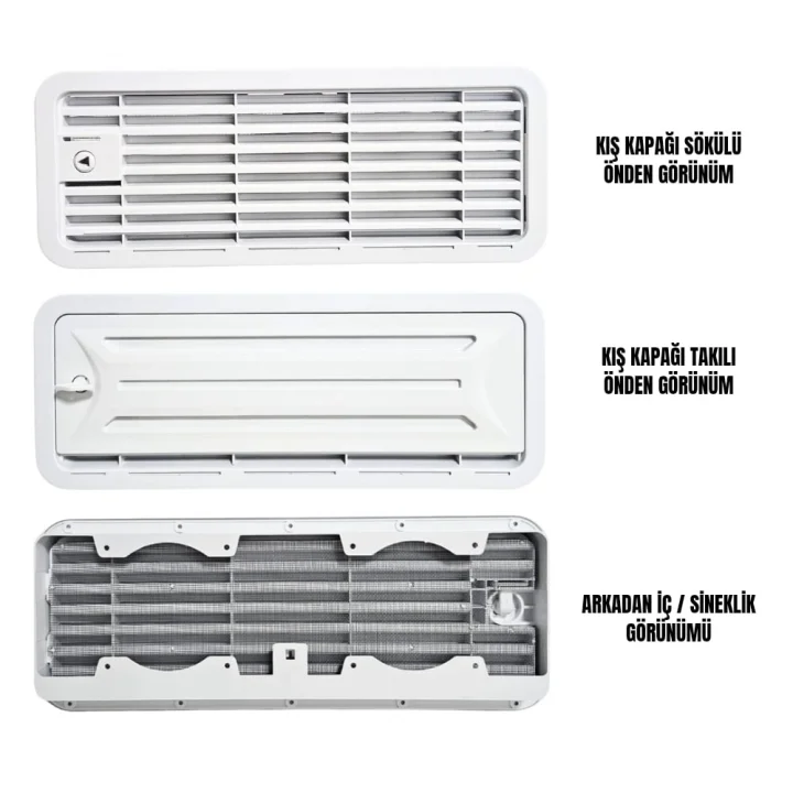 Arnedo 48x18,5 Buzdolabı Havalandırma Kapağı Menfez Kış Kapaklı Kilitli