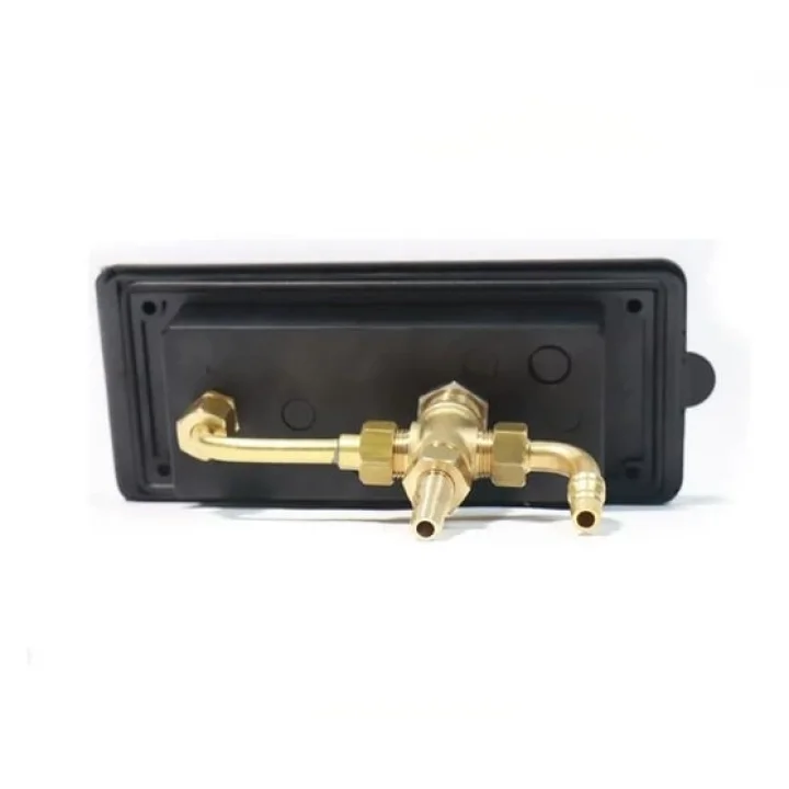 Reich Karavan Tetikli Dış Duş Çıkışı ve Duş Başlığı Siyah