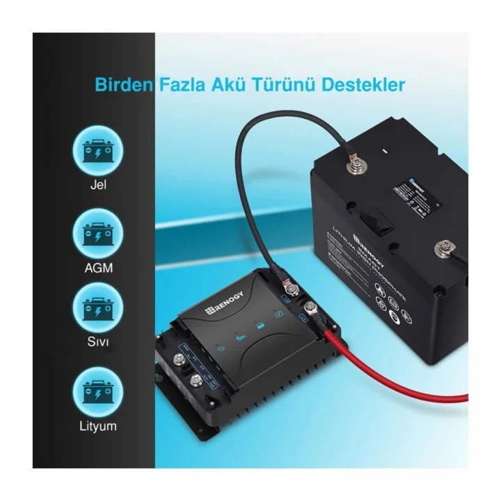 Renogy 12V 30A DC-DC Akü Şarj Cihazı ve 30A MPPT Denetleyici (Hibrit)