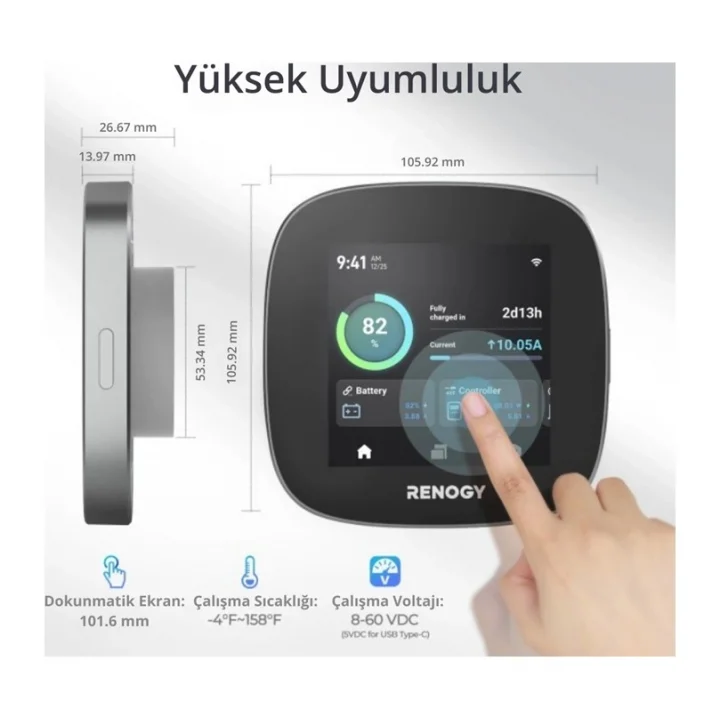 Renogy ONE Core Akıllı Enerji Kontrol Paneli ve İzleme Sistemi