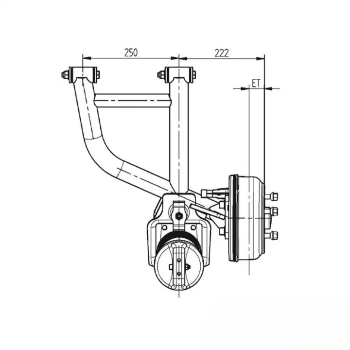 KNOTT 675 kg Sağ Spiral Yaylı Bağımsız Süspansiyon Salıncak Modülü 5x112