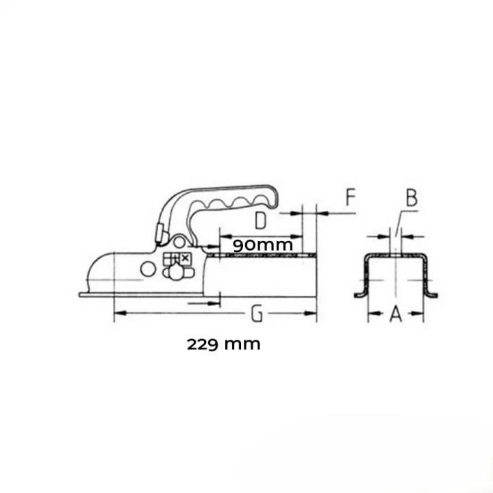 70 mm Dörtköşe 1400 kg Kare Kaplin KQ 14-C