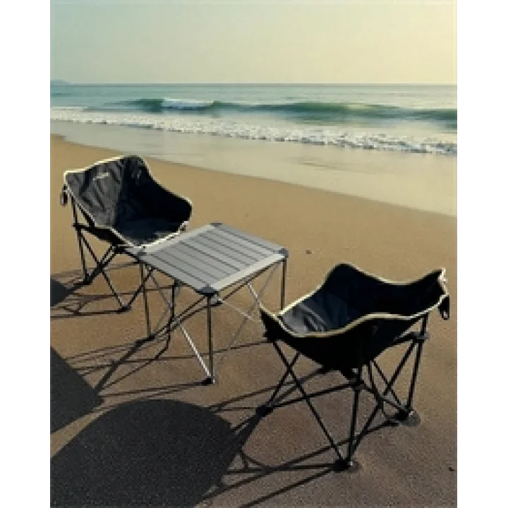 Alüminyum Büyük Masa + 2 Fırat Sandalye Set