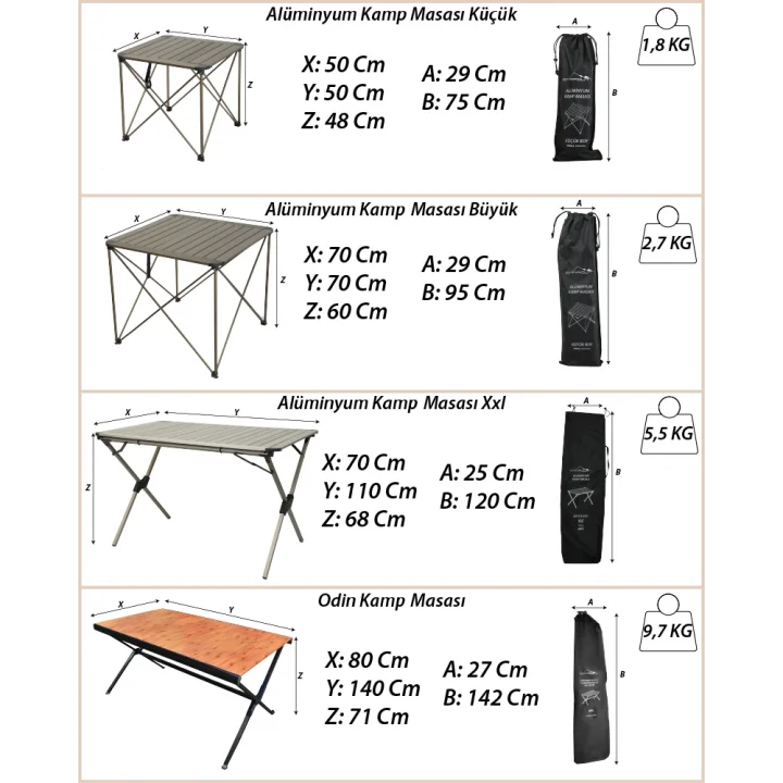 Alüminyum Büyük Masa + 2 Fırat Sandalye Set