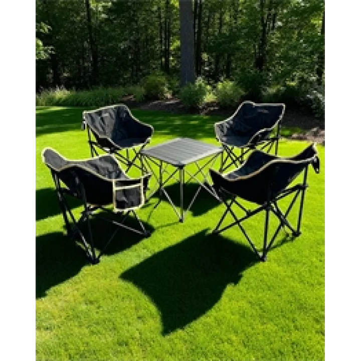 Alüminyum Küçük Masa + 4 Fırat Sandalye Set