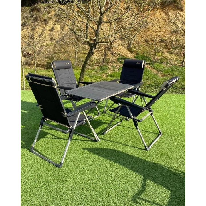 Alüminyum Xxl Masa + 4 Lüx Sandalye Set